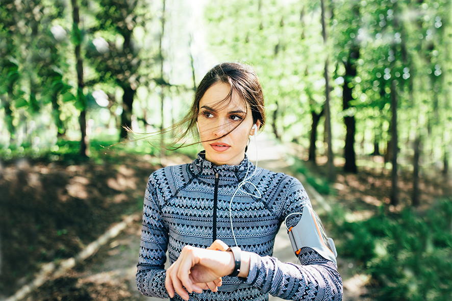 woman outdoor running